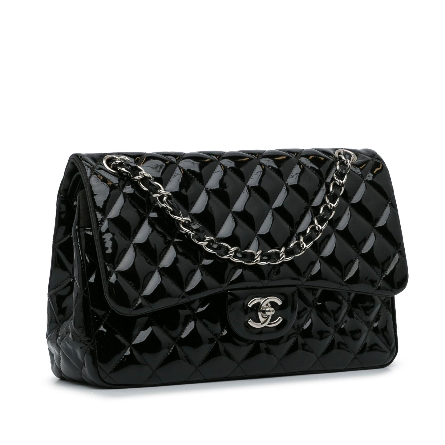 Chanel Jumbo Classic Patent Double Flap (SHG-88VGAj)