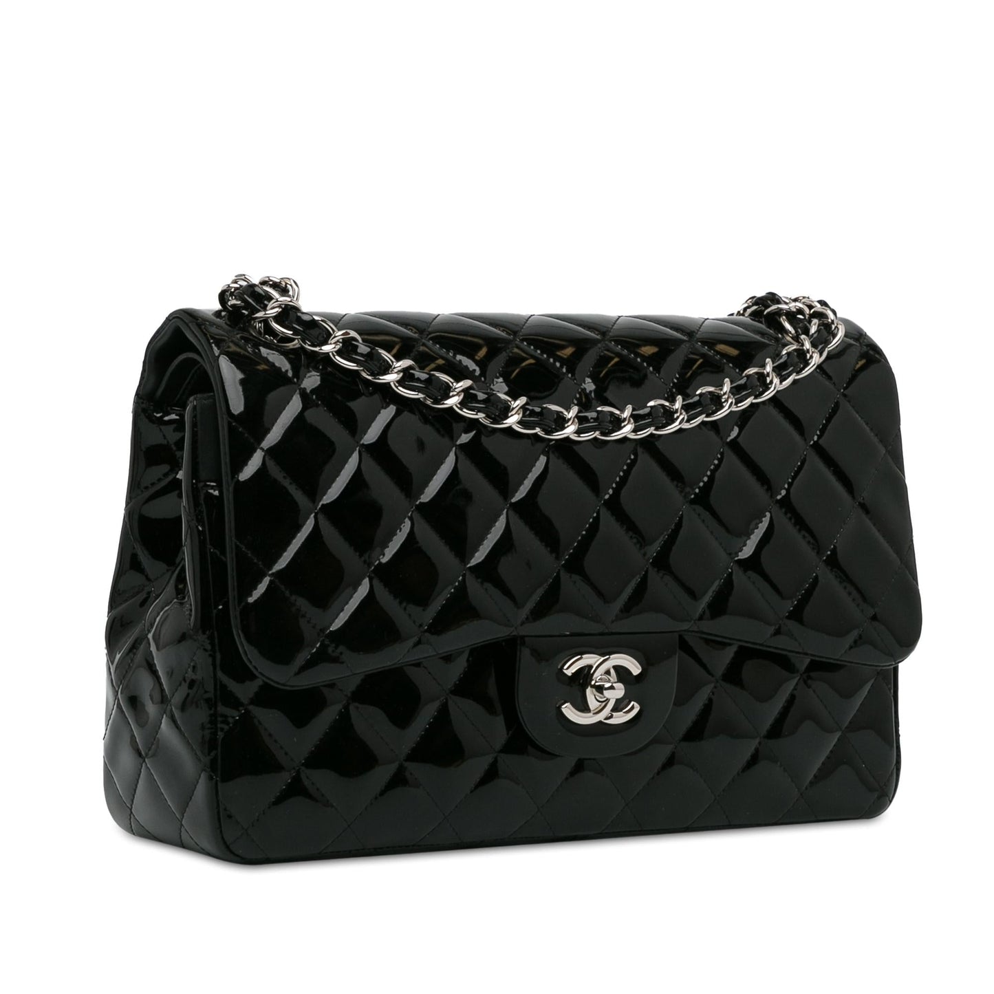 Luxury Chanel Jumbo Classic Patent Double Flap (SHG-Emgu8N)
