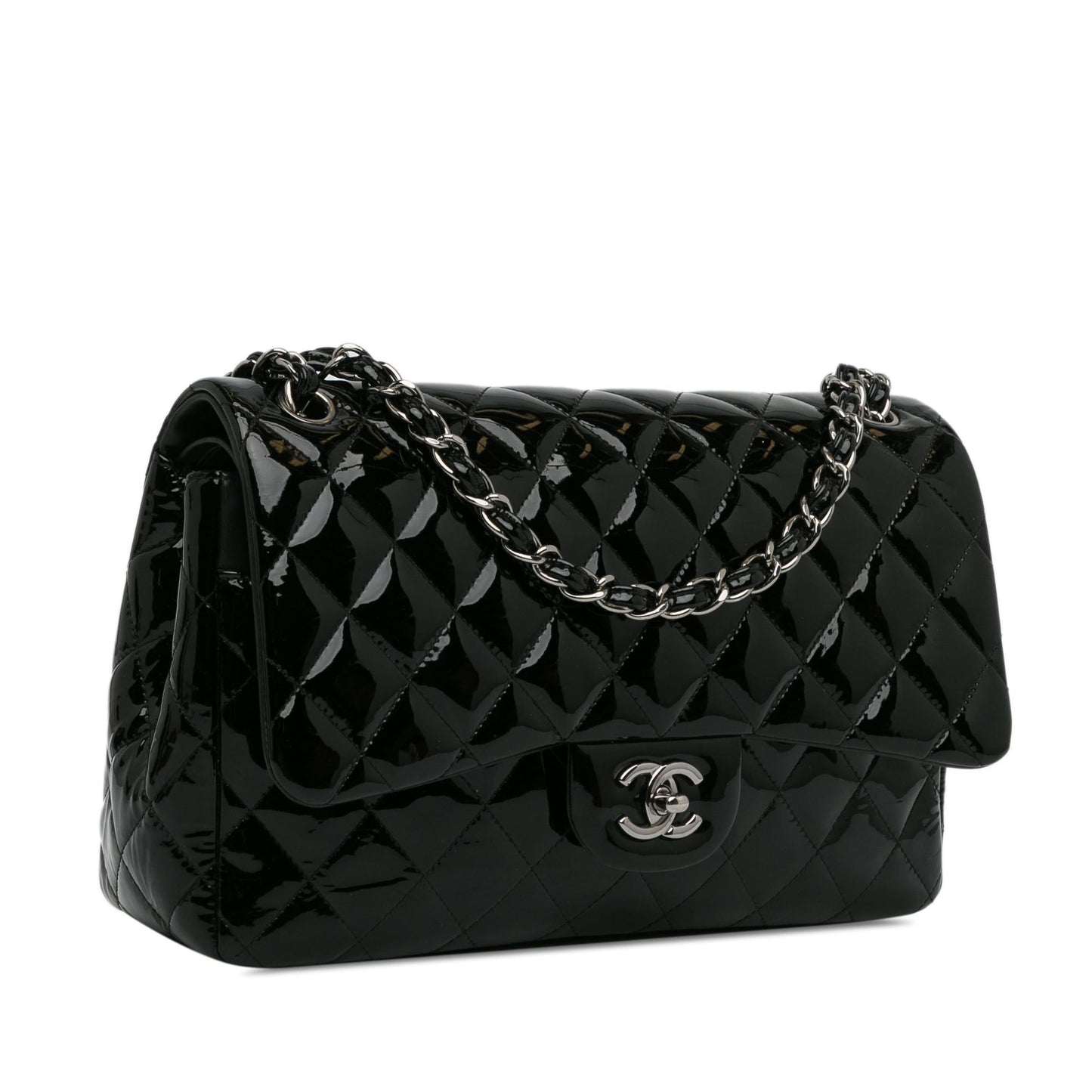 Luxury Chanel Jumbo Classic Patent Double Flap (SHG-N1UTHV)