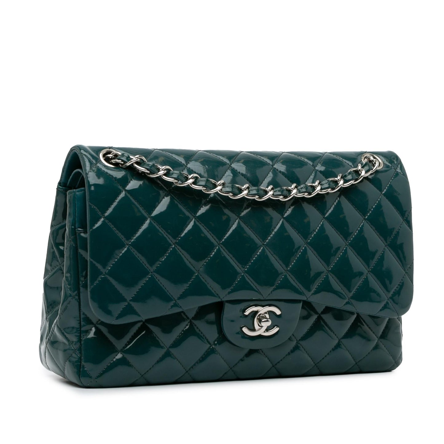 Luxury Chanel Jumbo Classic Patent Double Flap (SHG-A8oS33)