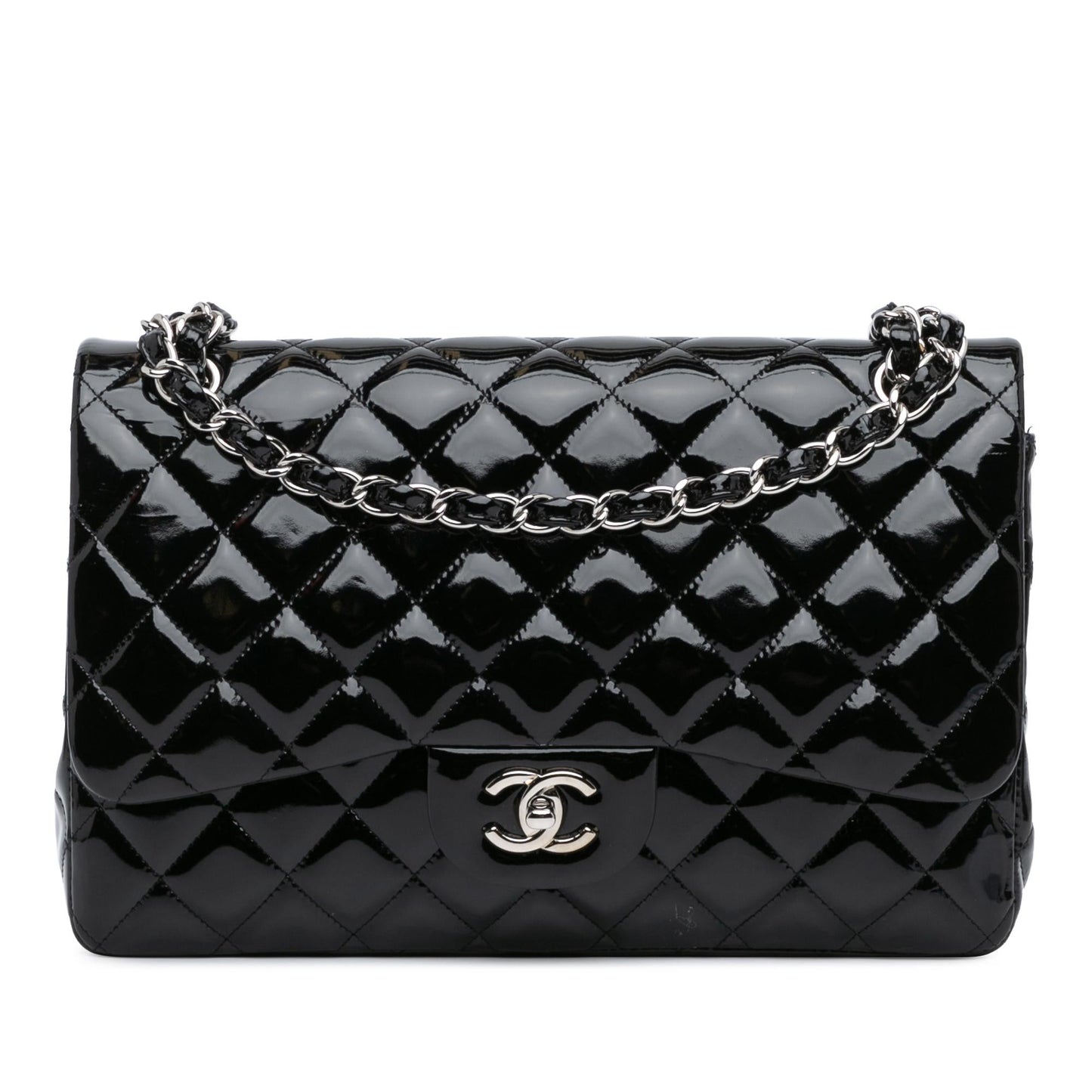 Chanel Jumbo Classic Patent Double Flap