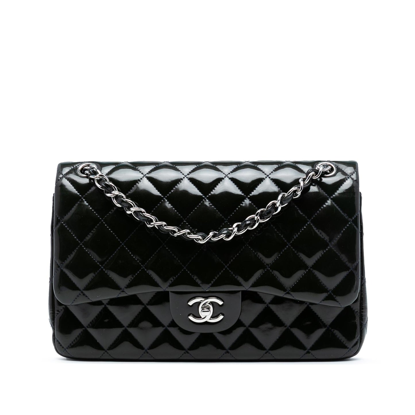 Chanel Jumbo Classic Patent Double Flap