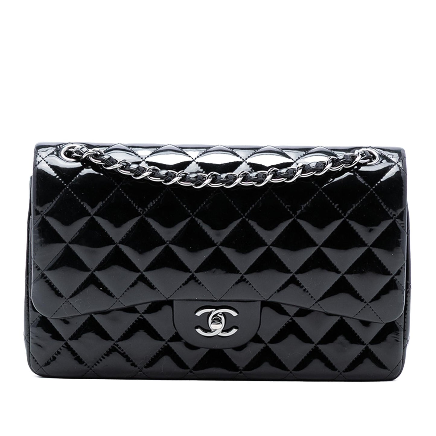 Chanel Jumbo Classic Patent Double Flap