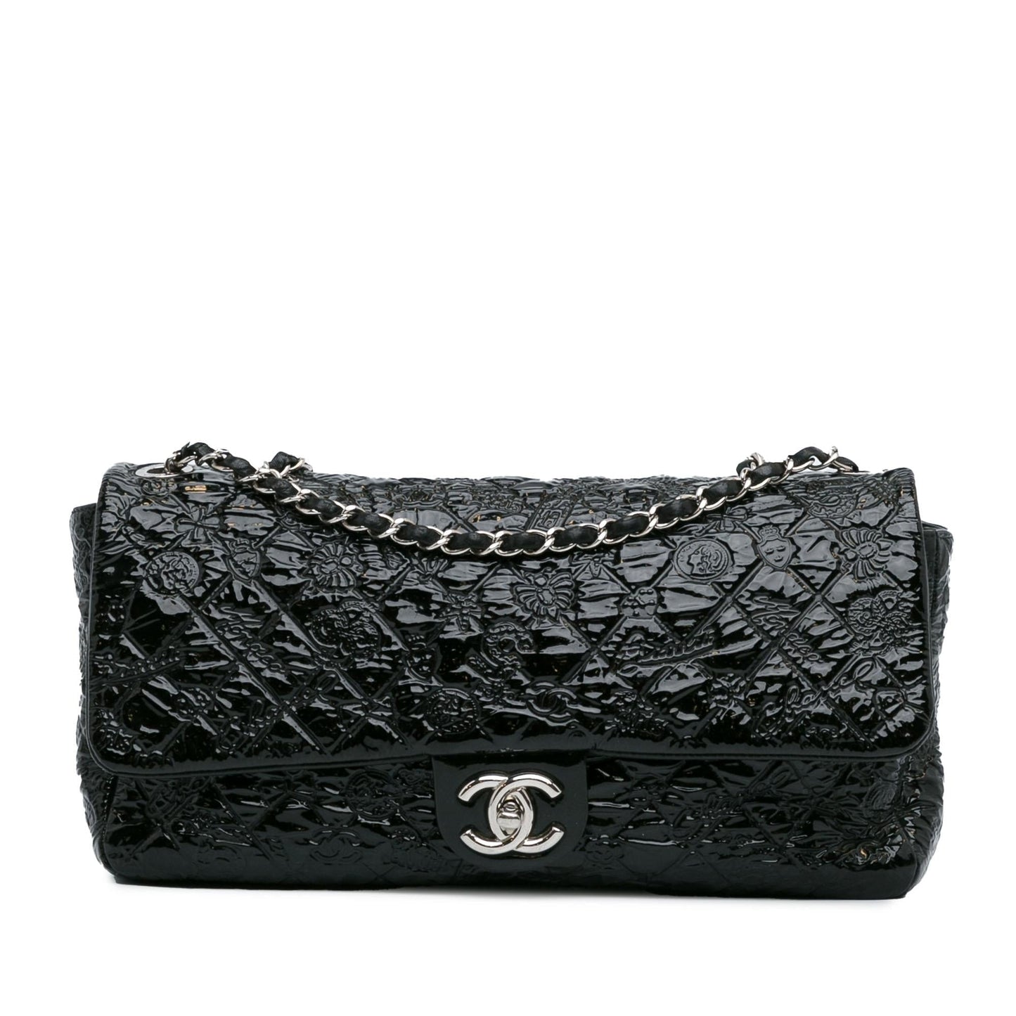 Luxury Chanel Jumbo Patent Lucky Symbols Flap (SHG-IatIl6)
