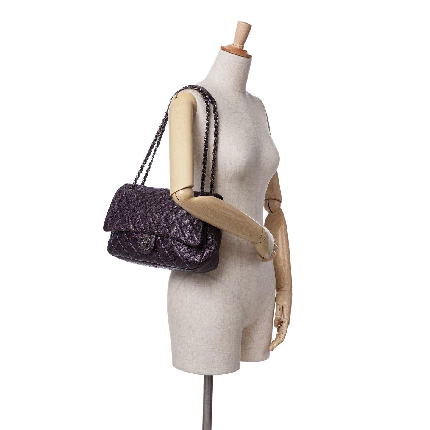 Chanel Jumbo Quilted Caviar Easy Flap