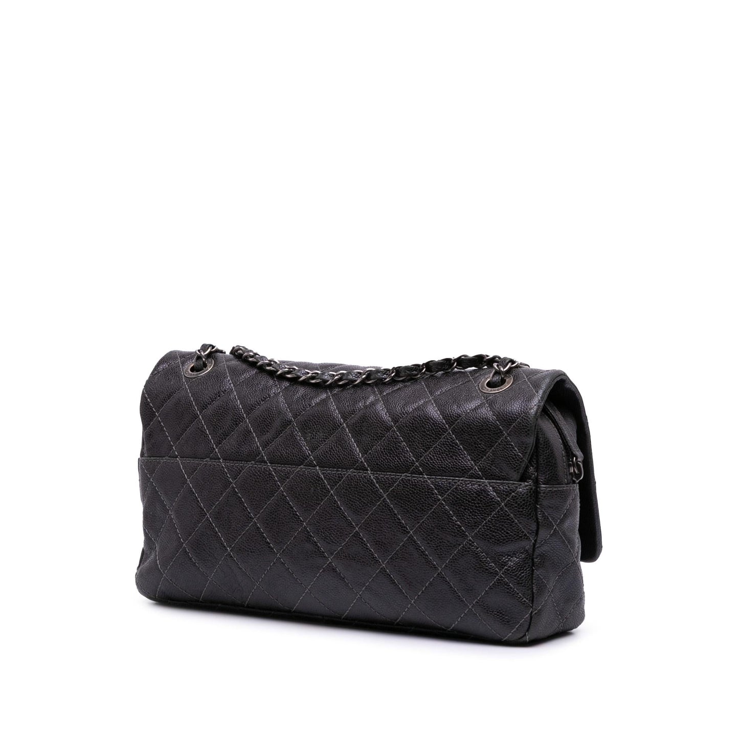 Chanel Jumbo Quilted Iridescent Caviar Easy Flap