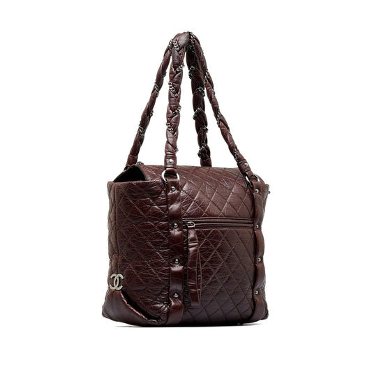 Luxury Chanel Lady Braid Shopping Tote (SHG-coeeFn)