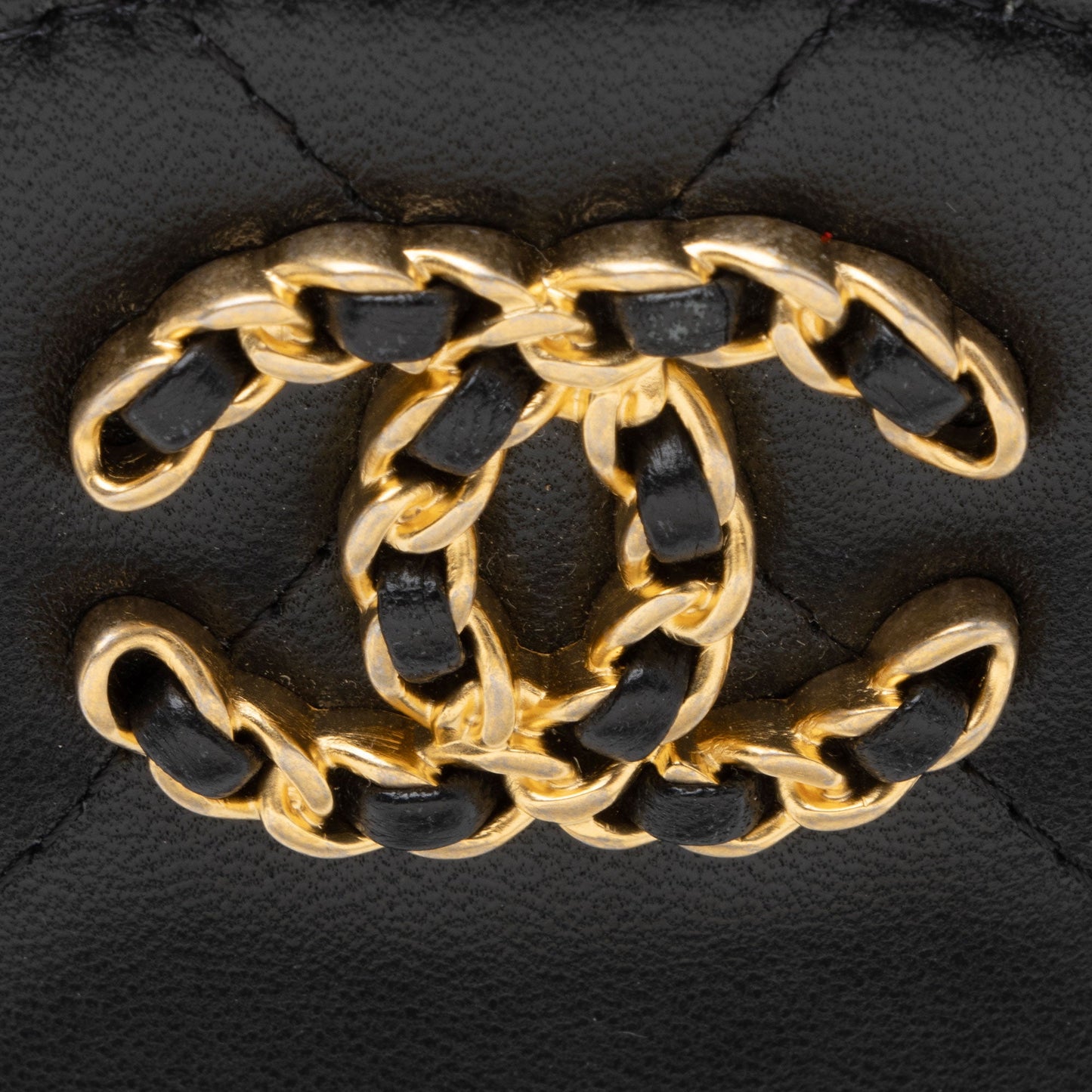 Chanel Lambskin 19 Round Clutch with Chain