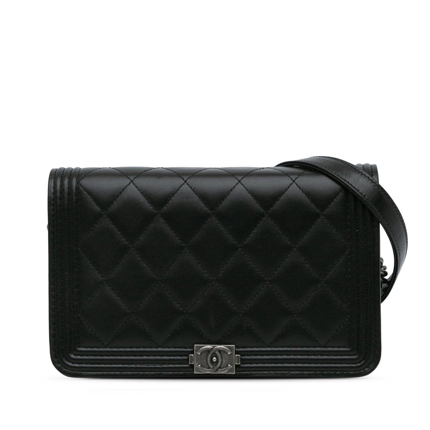 Chanel Lambskin Boy Wallet On Chain