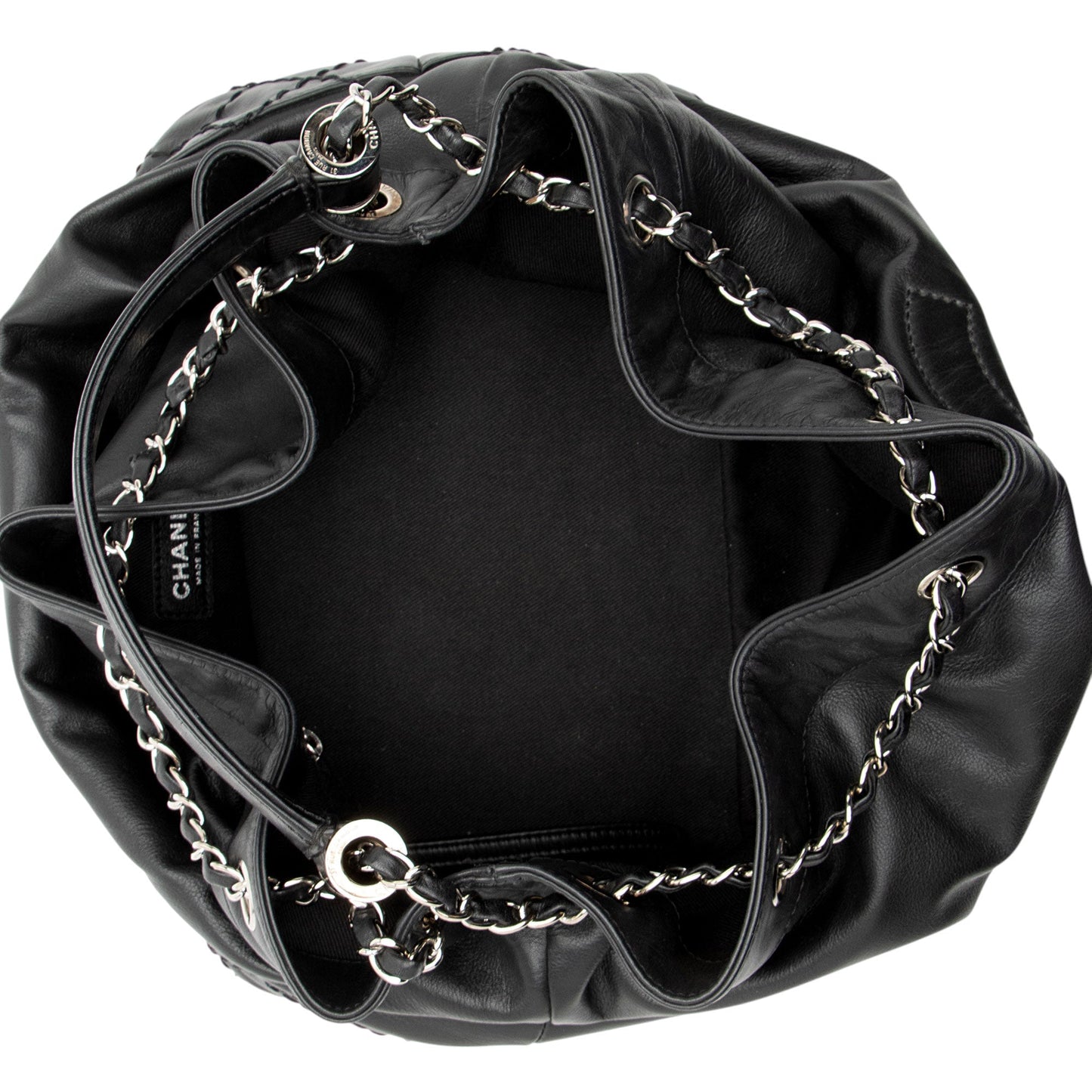 Chanel Lambskin CC Drawstring Bucket Bag