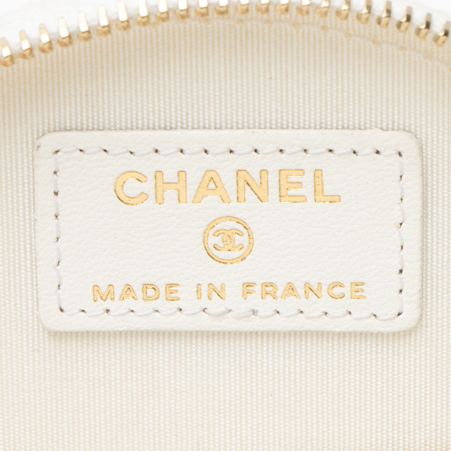 Chanel Lambskin CC Round Vanity Case with Chain