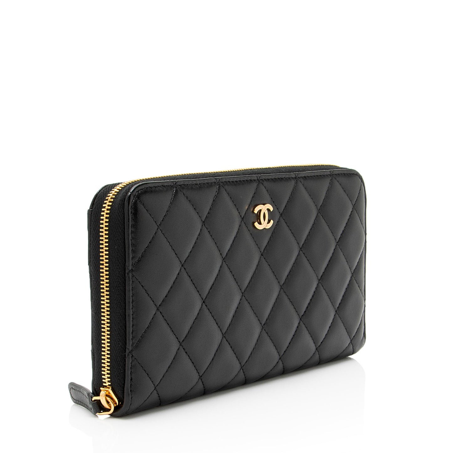 Chanel Lambskin CC Zip Around Wallet