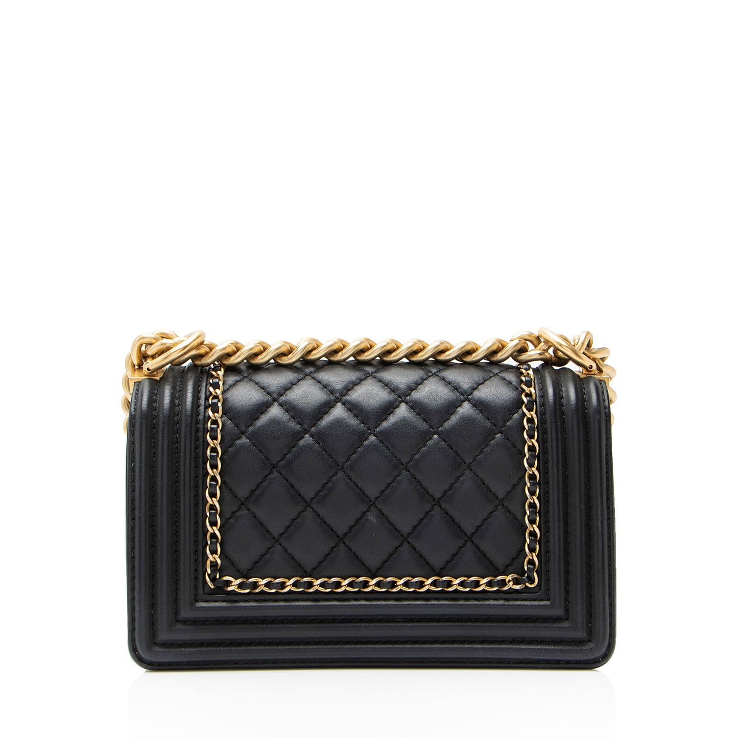 Chanel Lambskin Chain Around Small Boy Bag