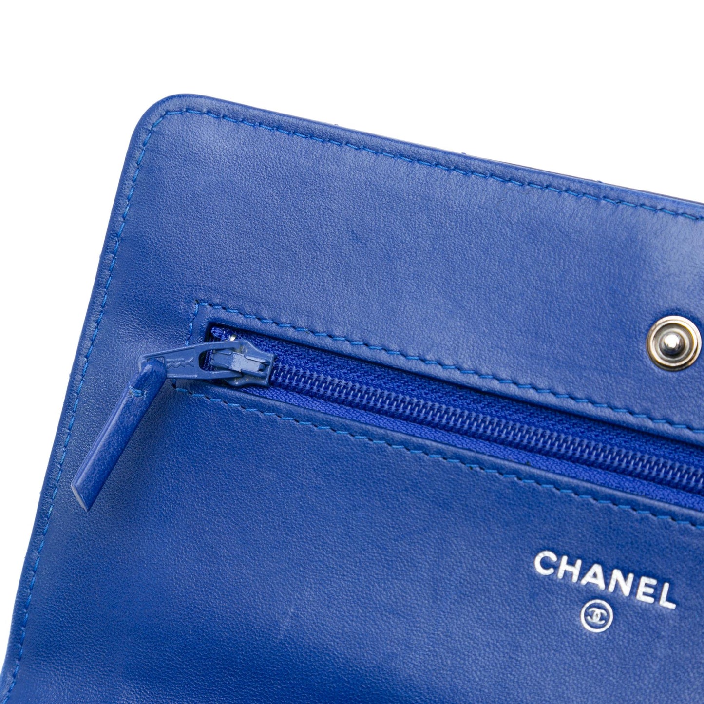 Chanel Lambskin Chevron Trendy Wallet On Chain