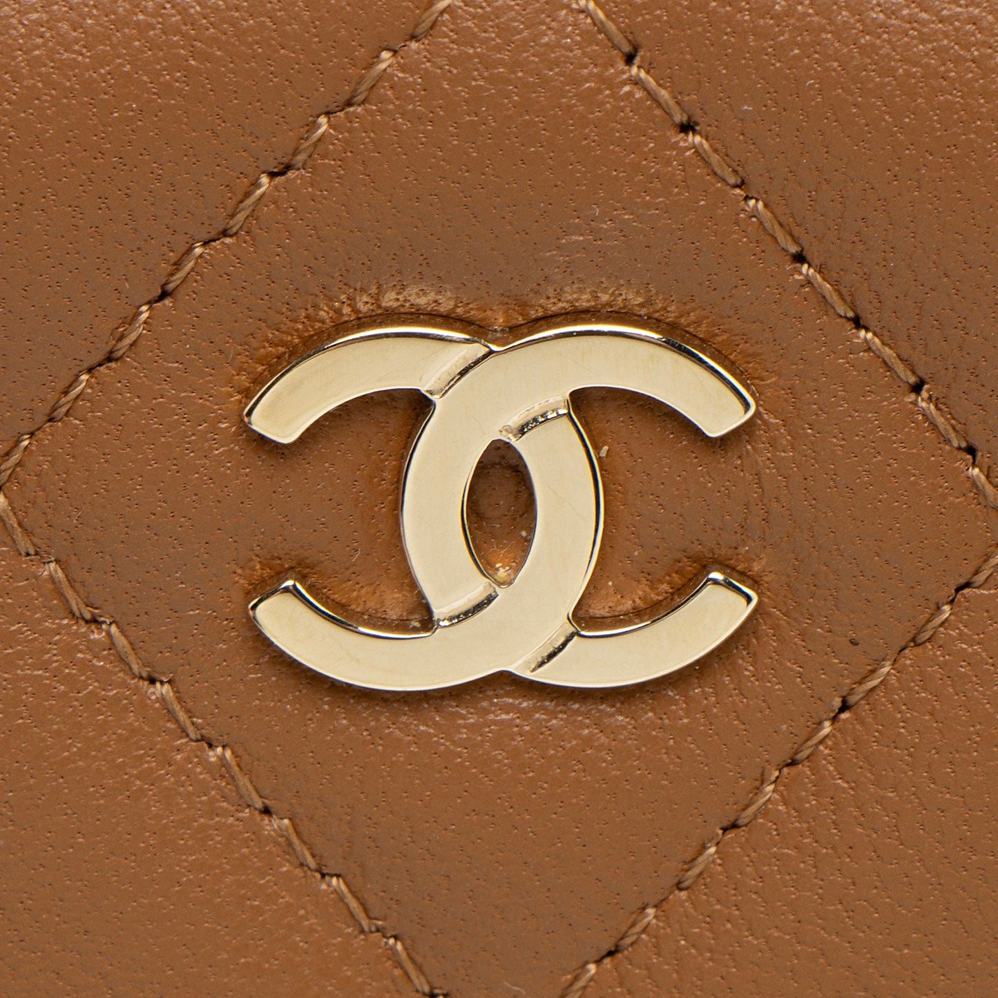 Chanel Lambskin CC Zip Around Coin Purse