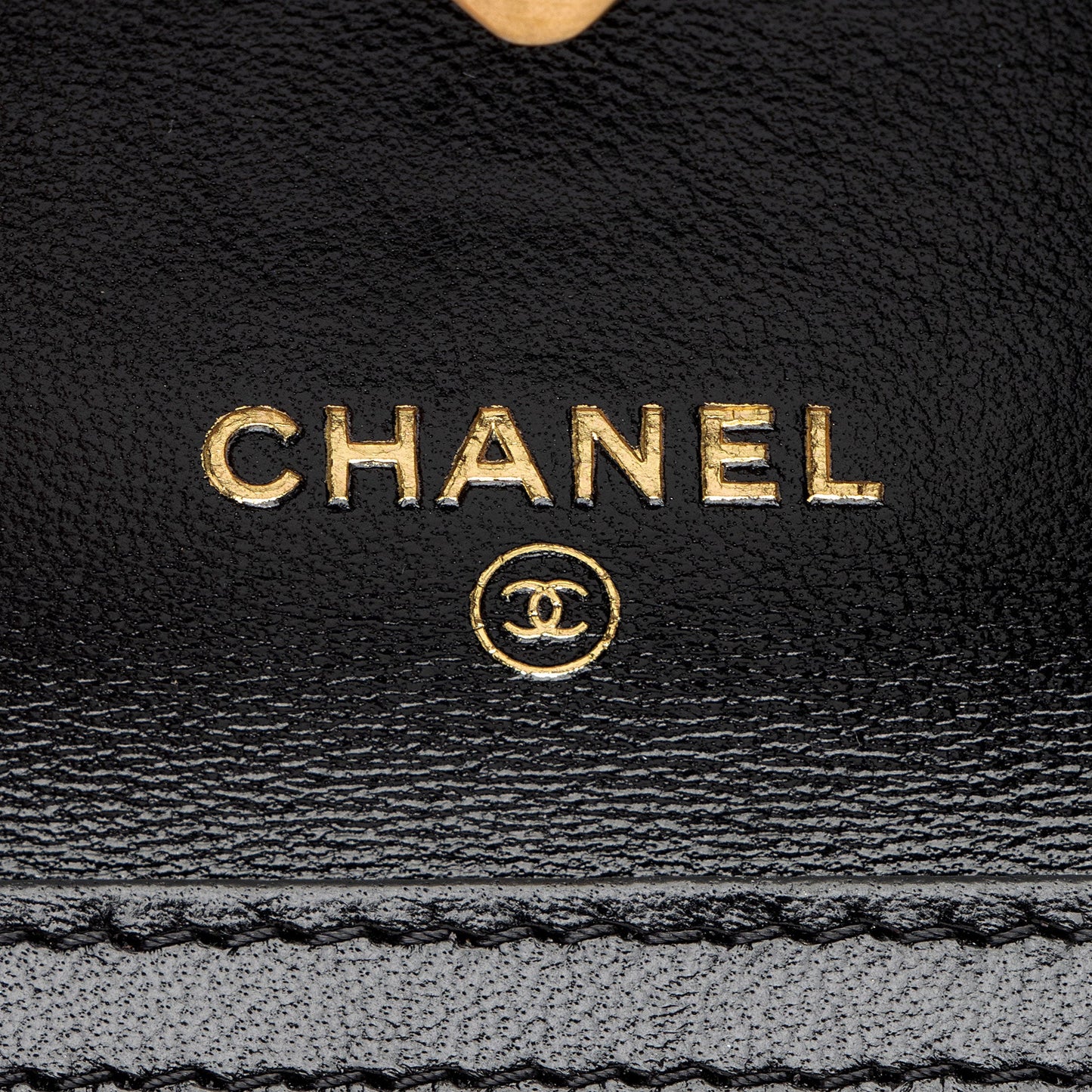 Chanel Lambskin Diamond Lock Card Holder on Chain