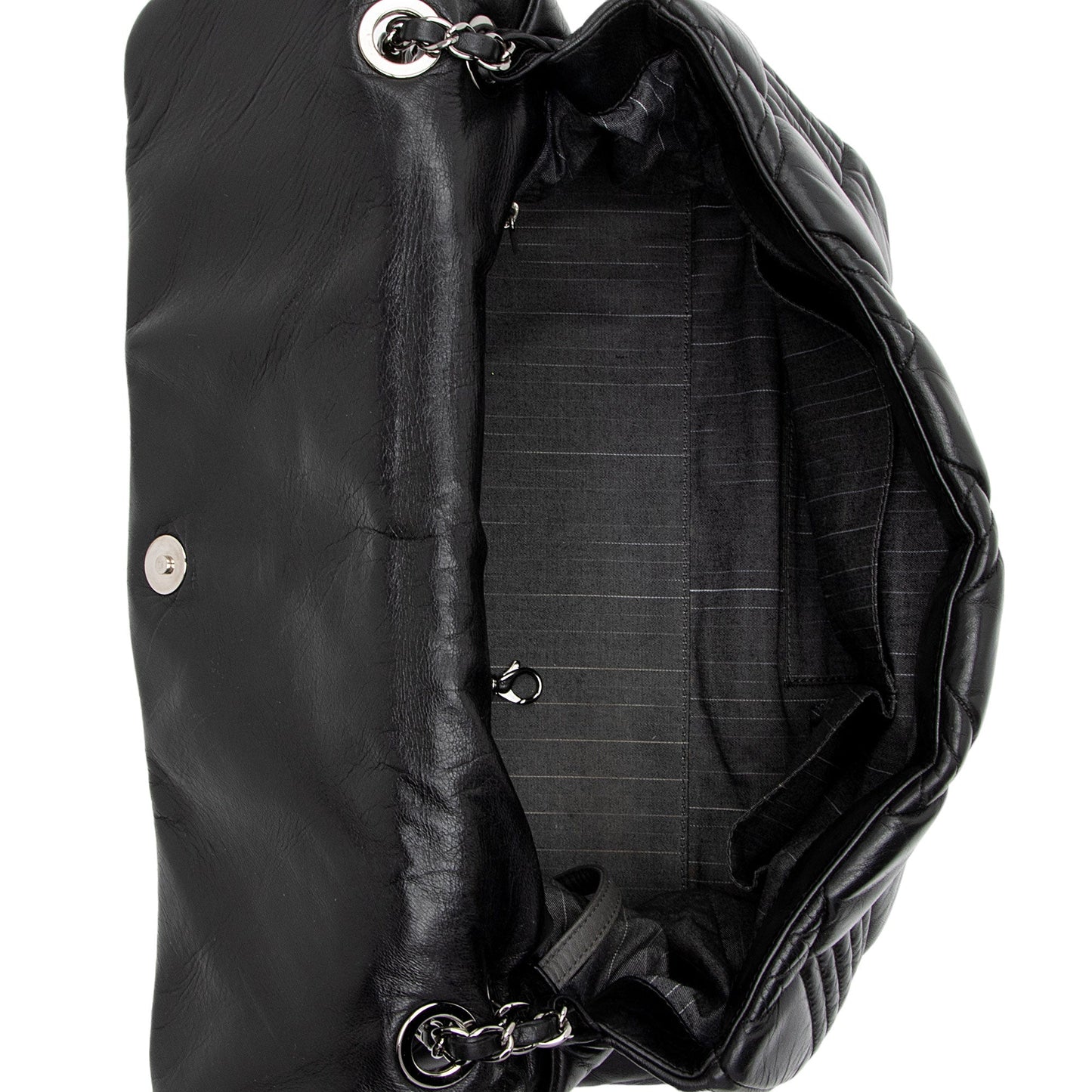 Chanel Lambskin In and Out Maxi Flap Bag (SHF-A4kgjG)