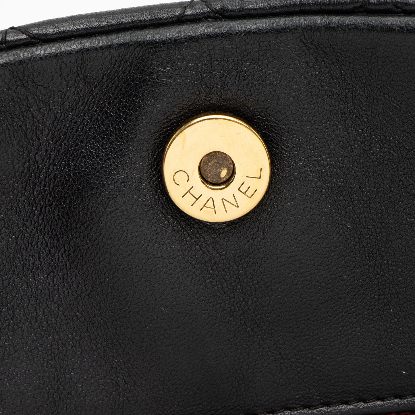 Chanel Lambskin Just Mademoiselle Large Bowler Bag (SHF-xiVMoz)