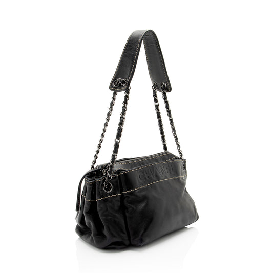 Chanel Lambskin LAX Accordion Shoulder Bag (SHF-8qR2yb)