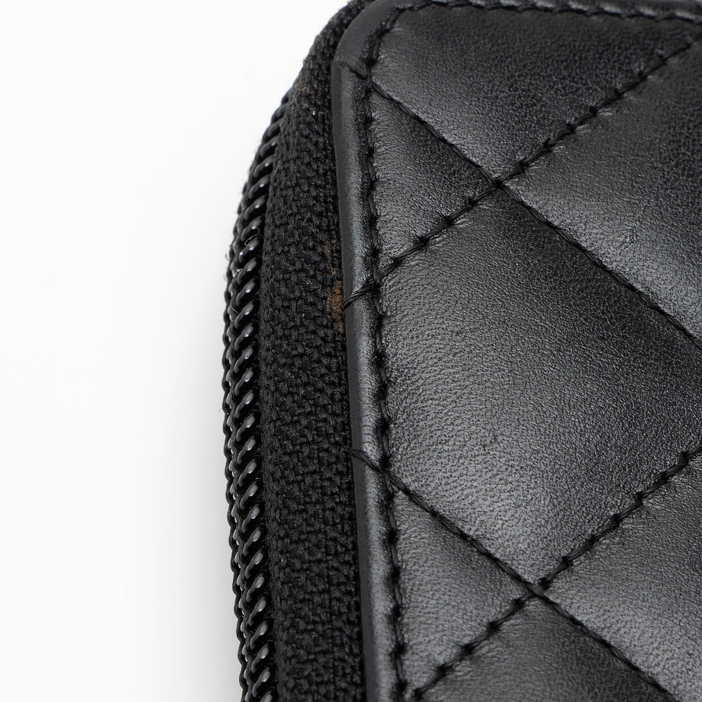 Chanel Lambskin Ligne Cambon Zip Around Organizer Wallet