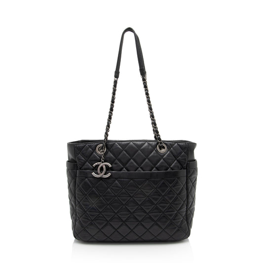 Chanel Lambskin Pocket Shopper Tote (SHF-S3BN0B)
