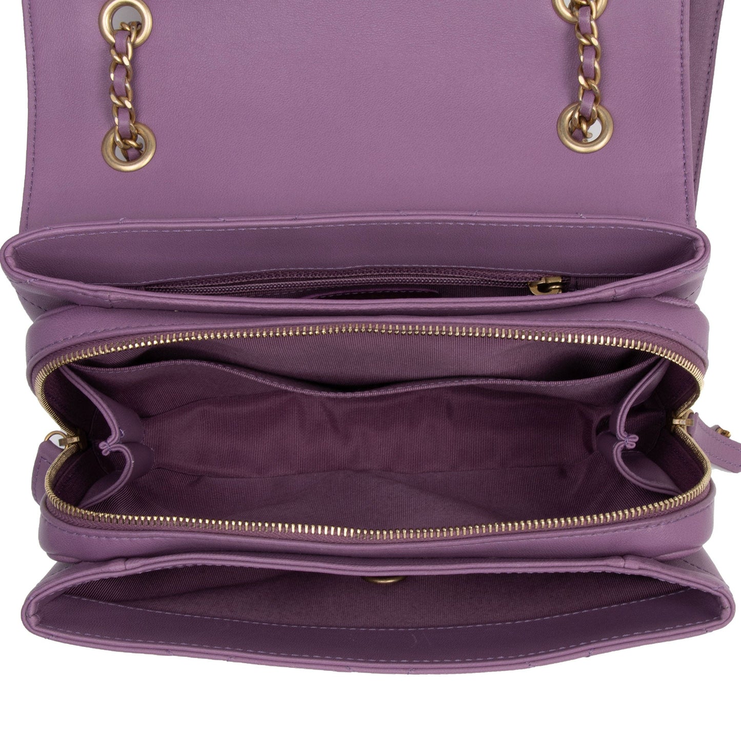 Chanel Lambskin Sleek & Chic Small Flap Bag (SHF-UMzeA2)