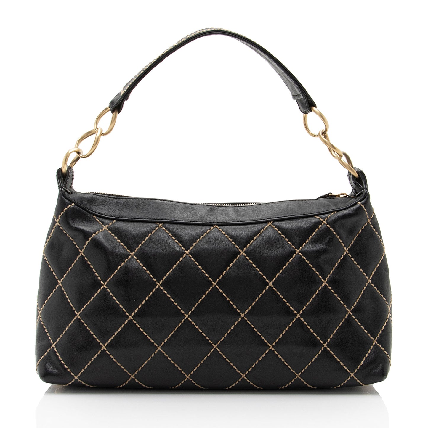 Chanel Lambskin Surpique Large Shoulder Bag (SHF-T8EzC0)