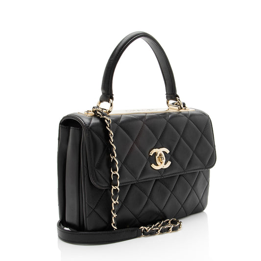 Chanel Lambskin Trendy CC Small Top Handle