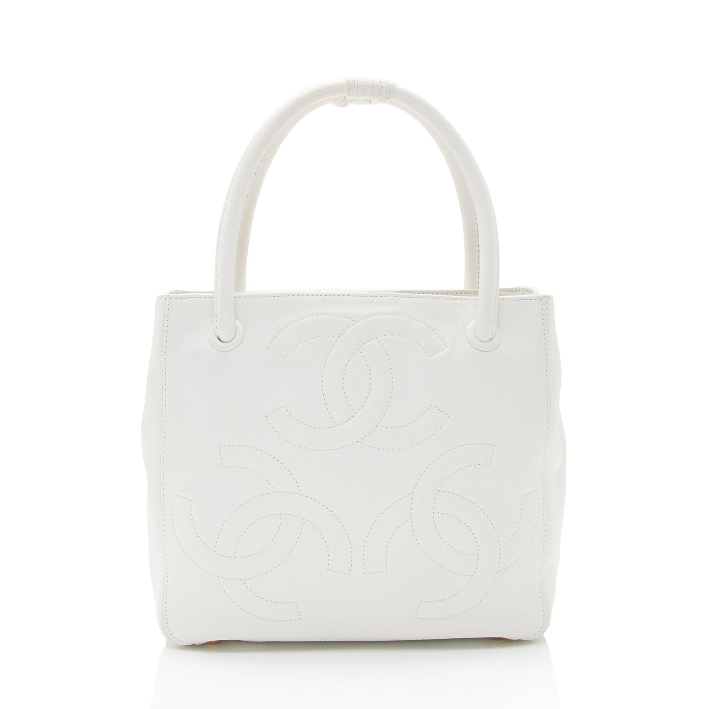 Luxury Chanel Lambskin Triple CC Small Tote (SHF-roydAT)