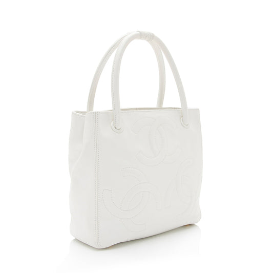 Luxury Chanel Lambskin Triple CC Small Tote (SHF-roydAT)