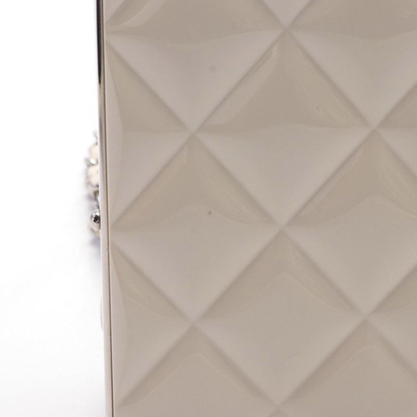 Chanel Lambskin and Acrylic Kiss Clutch with Chain
