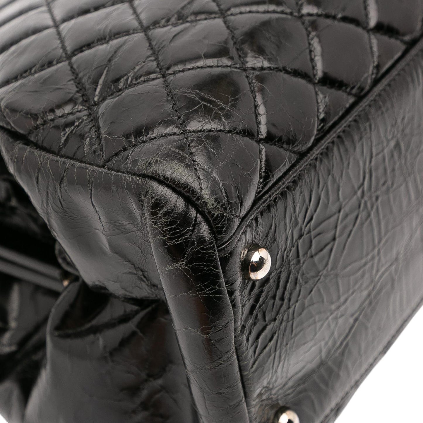Chanel Large Aged Calfskin Just Mademoiselle Bowling Bag