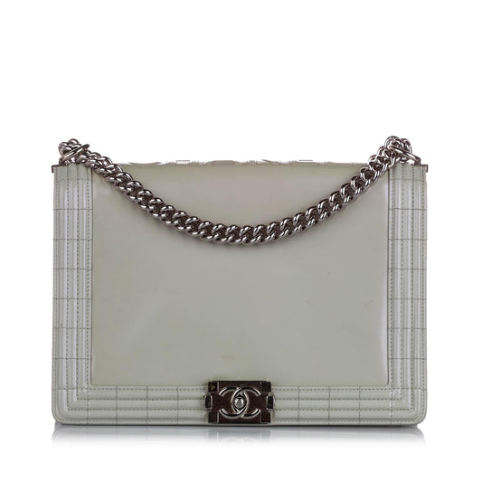 Chanel Large Boy Lambskin Leather Flap Bag (SHG-24074)