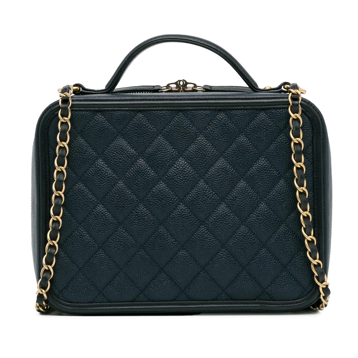 Chanel Large Caviar CC Filigree Vanity Case (SHG-JUihwi)