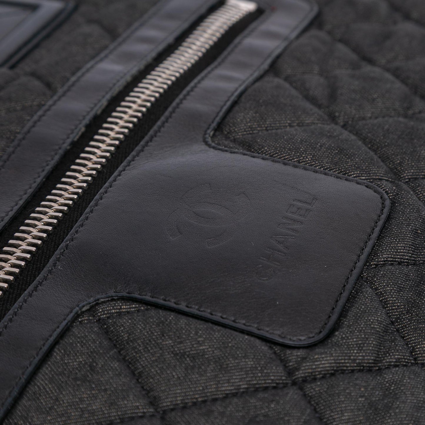 Chanel Large Quilted Denim Coco Cocoon Tote