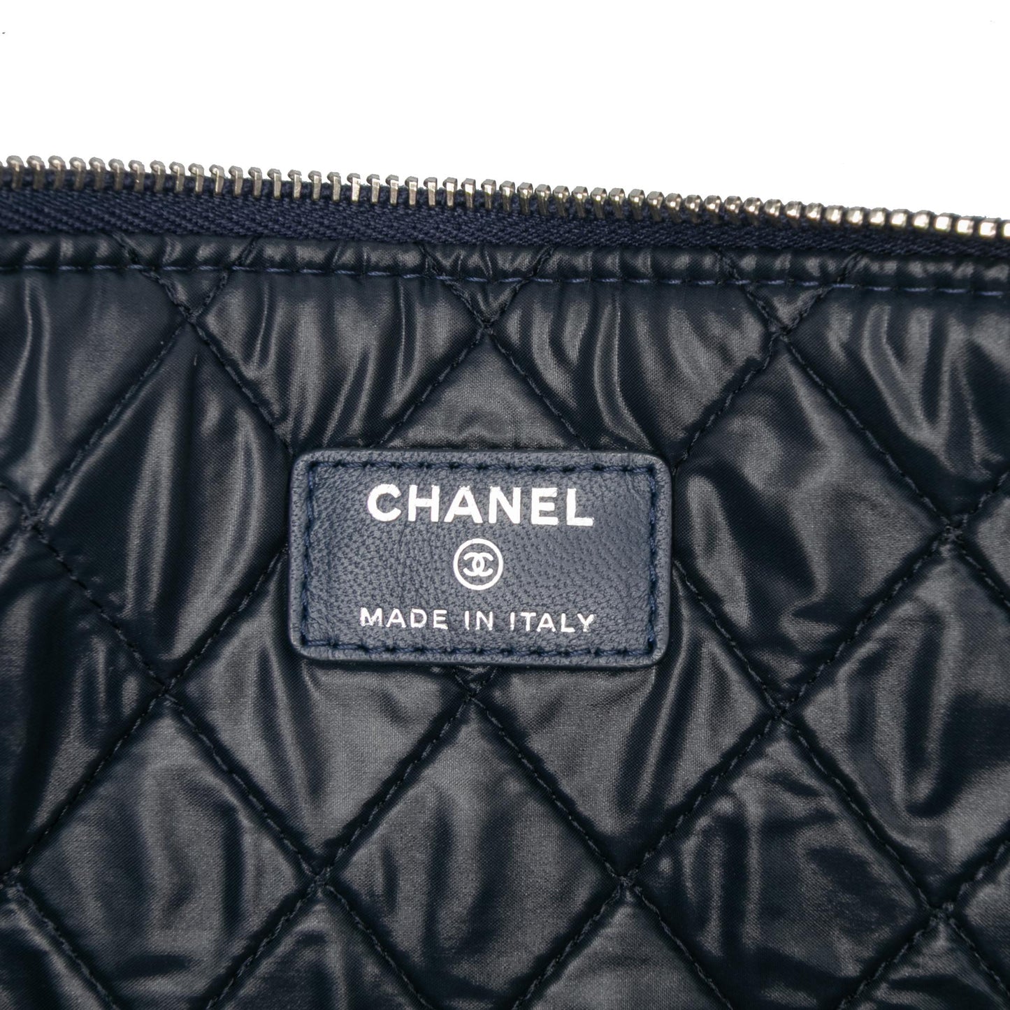 Chanel Large Quilted Lambskin O Case Clutch