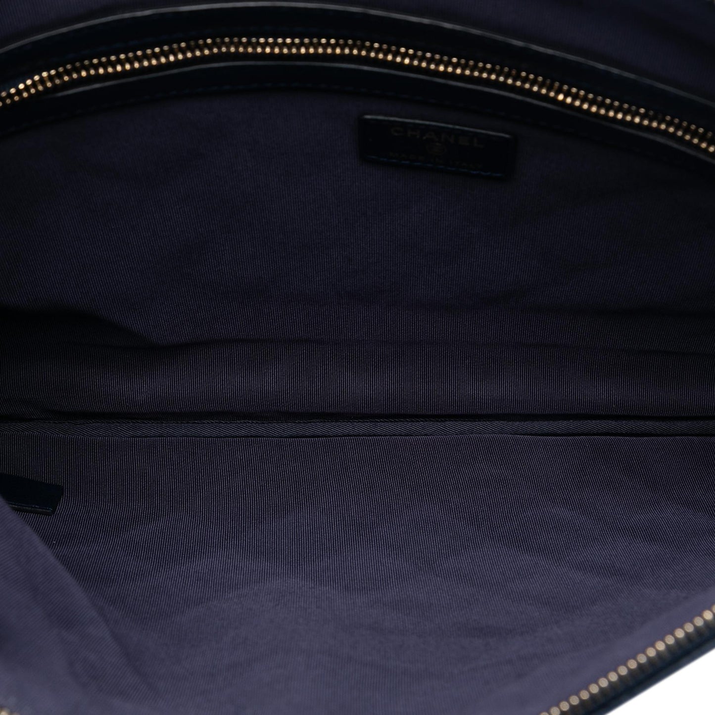 Chanel Large Quilted Lambskin O Case Clutch