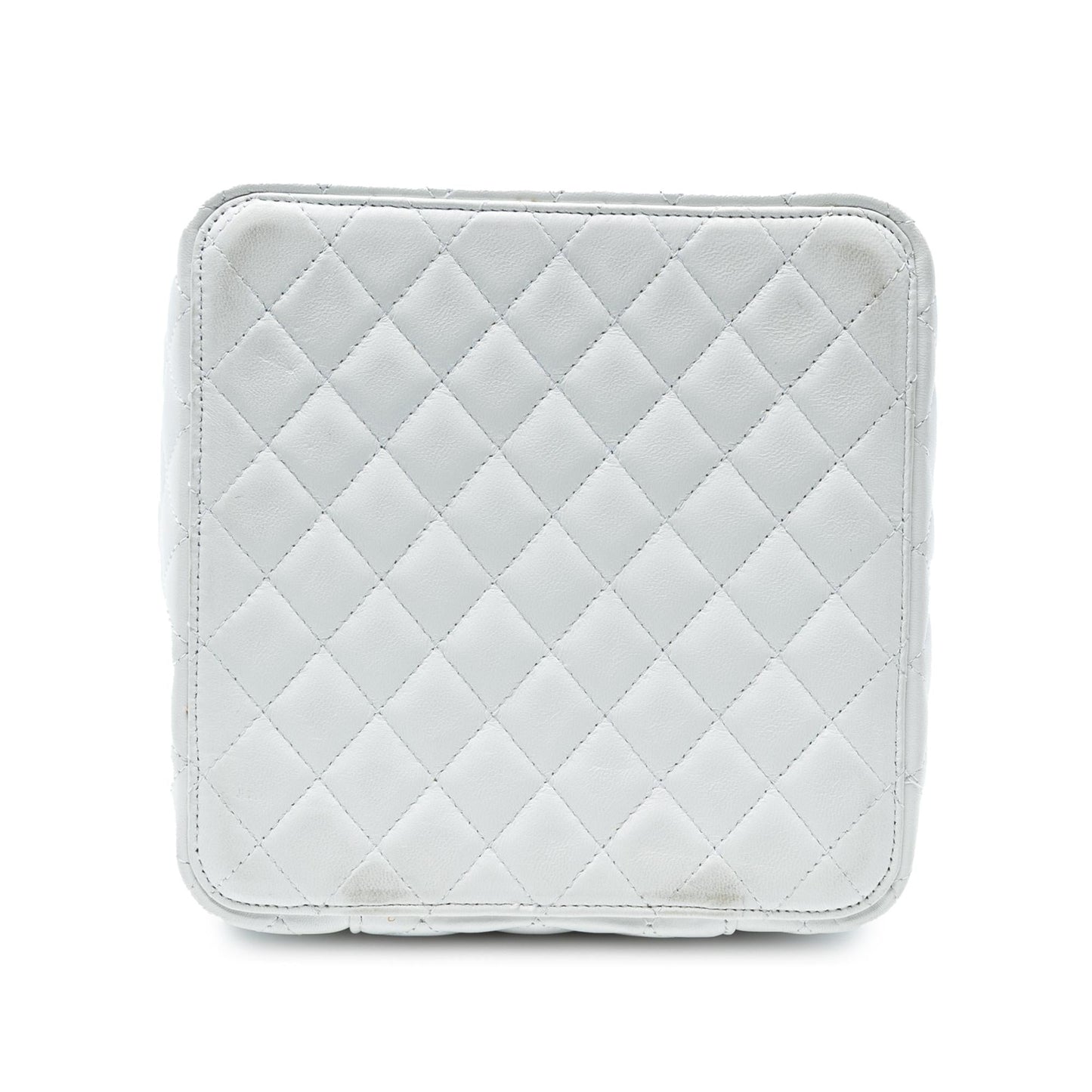 Chanel Large Quilted Lambskin Top Handle Jewelry Box With Chain