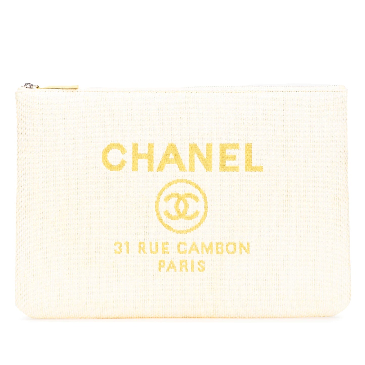 Chanel Large Raffia Deauville O Case Clutch