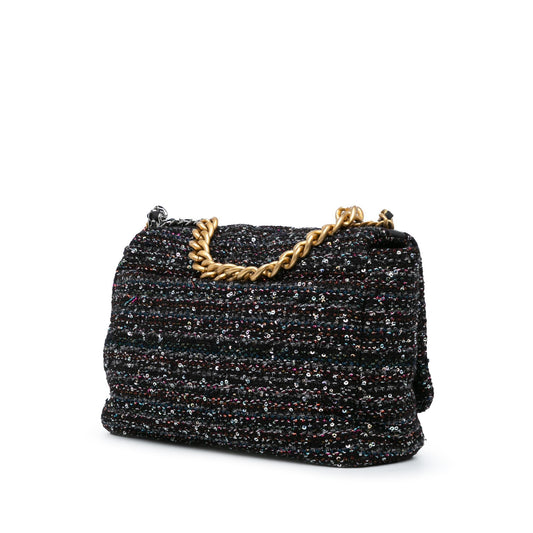 Chanel Large Tweed 19 Flap (SHG-XMDikb)