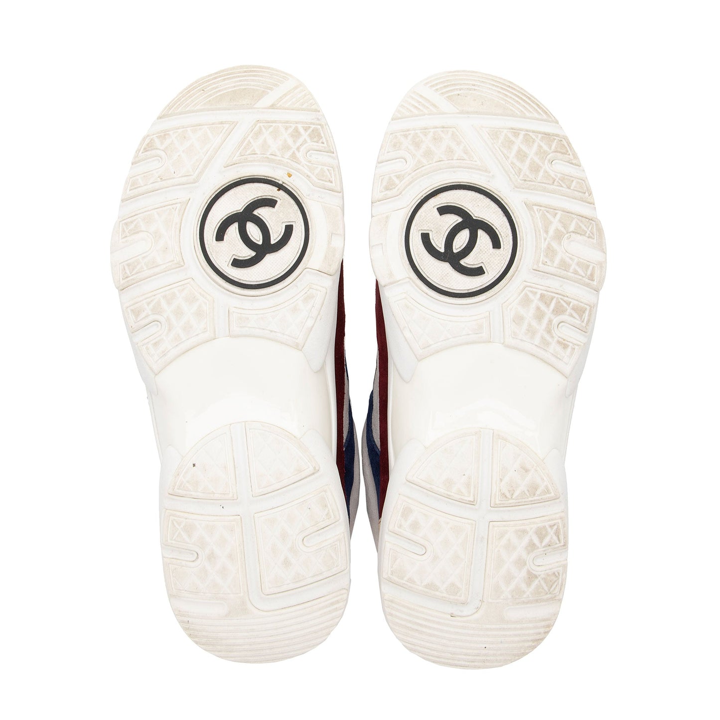 Chanel Leather Suede CC High Top Sneakers - Size 6.5 / 36.5
