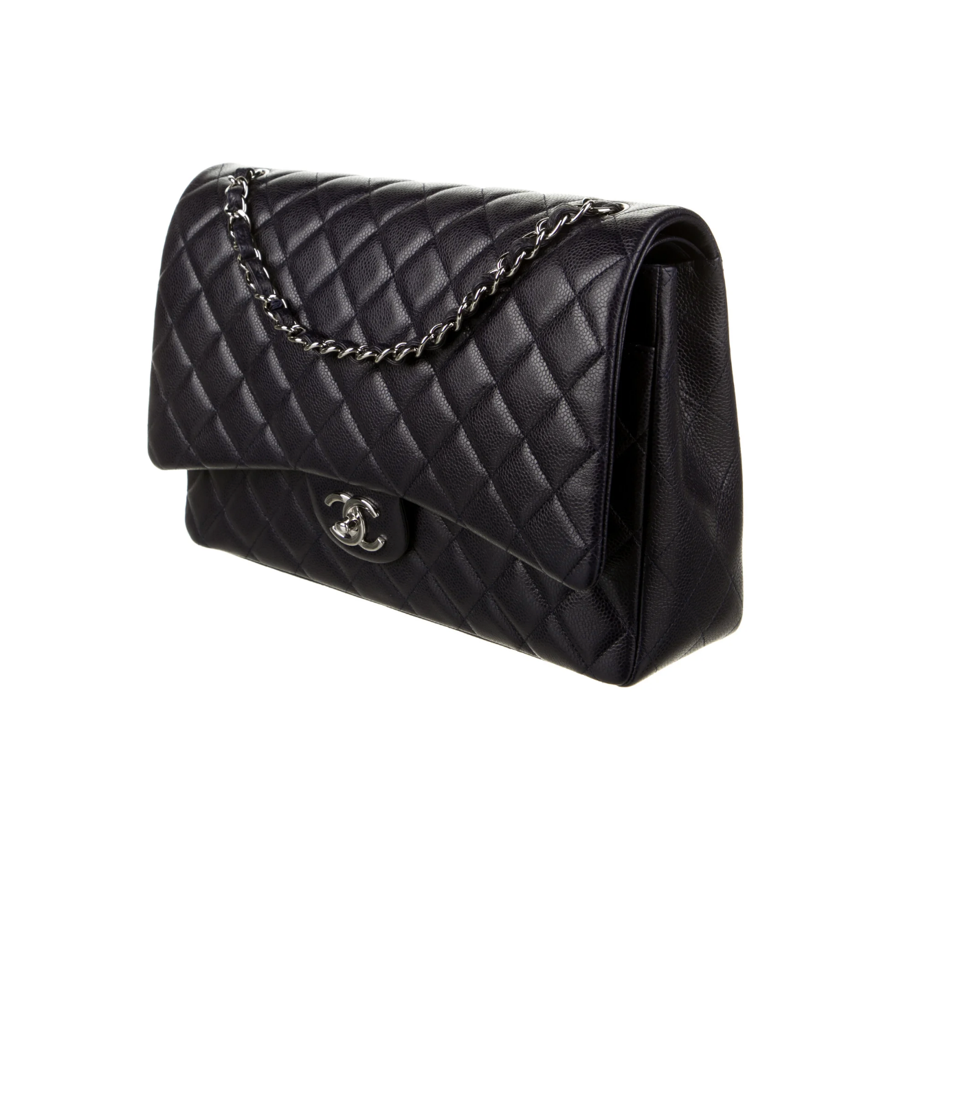 Luxury Chanel Classic Blue Maxi Double Flap Bag