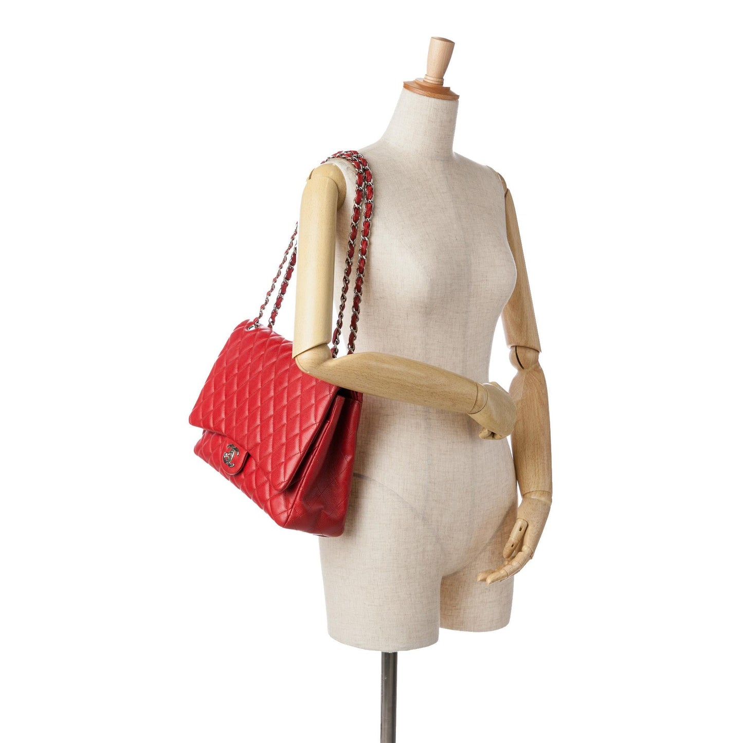 Chanel Maxi Classic Caviar Double Flap (SHG-vQWBwP)