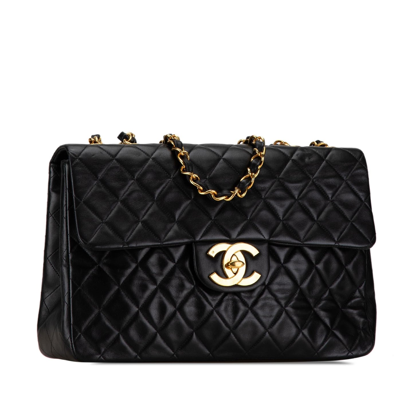 Chanel Maxi Classic Lambskin Single Flap (SHG-kQKahZ)
