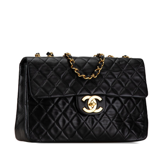 Chanel Maxi Classic Lambskin Single Flap (SHG-kQKahZ)