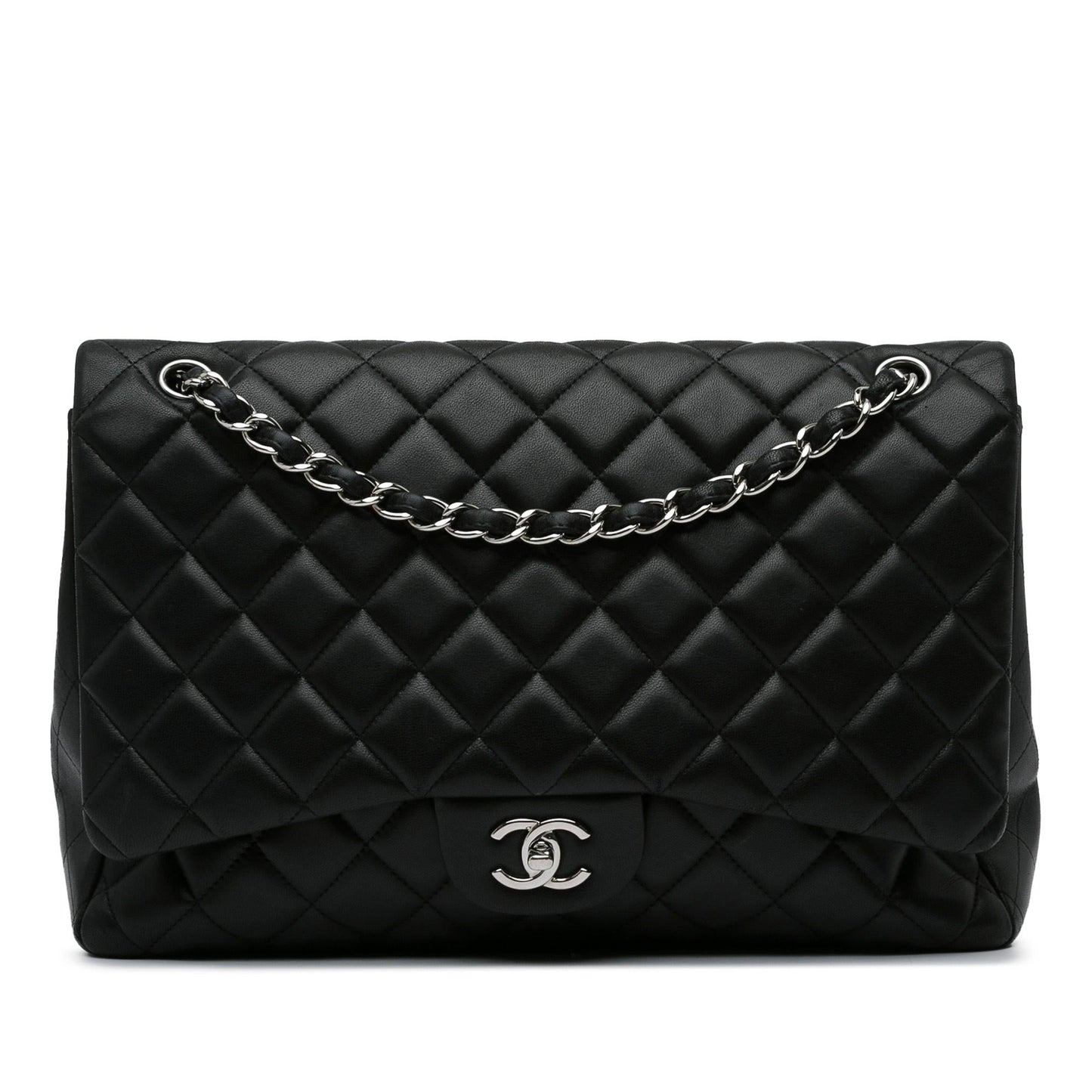 Chanel Maxi Classic Lambskin Single Flap (SHG-C8eJpN)