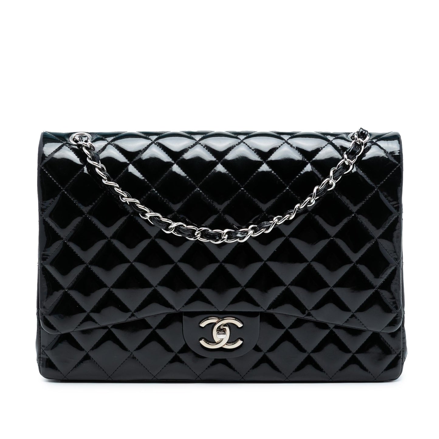 Chanel Maxi Classic Patent Double Flap