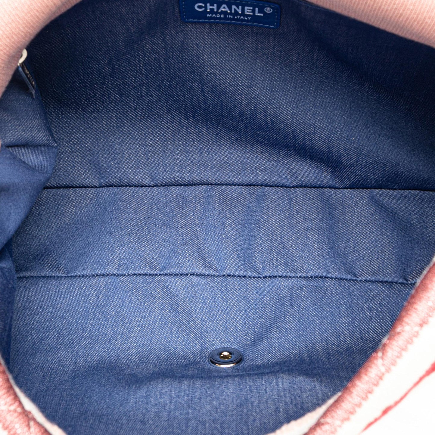 Chanel Maxi Stripe Jersey Felt and Rope Flap (SHG-Zvi1g1)