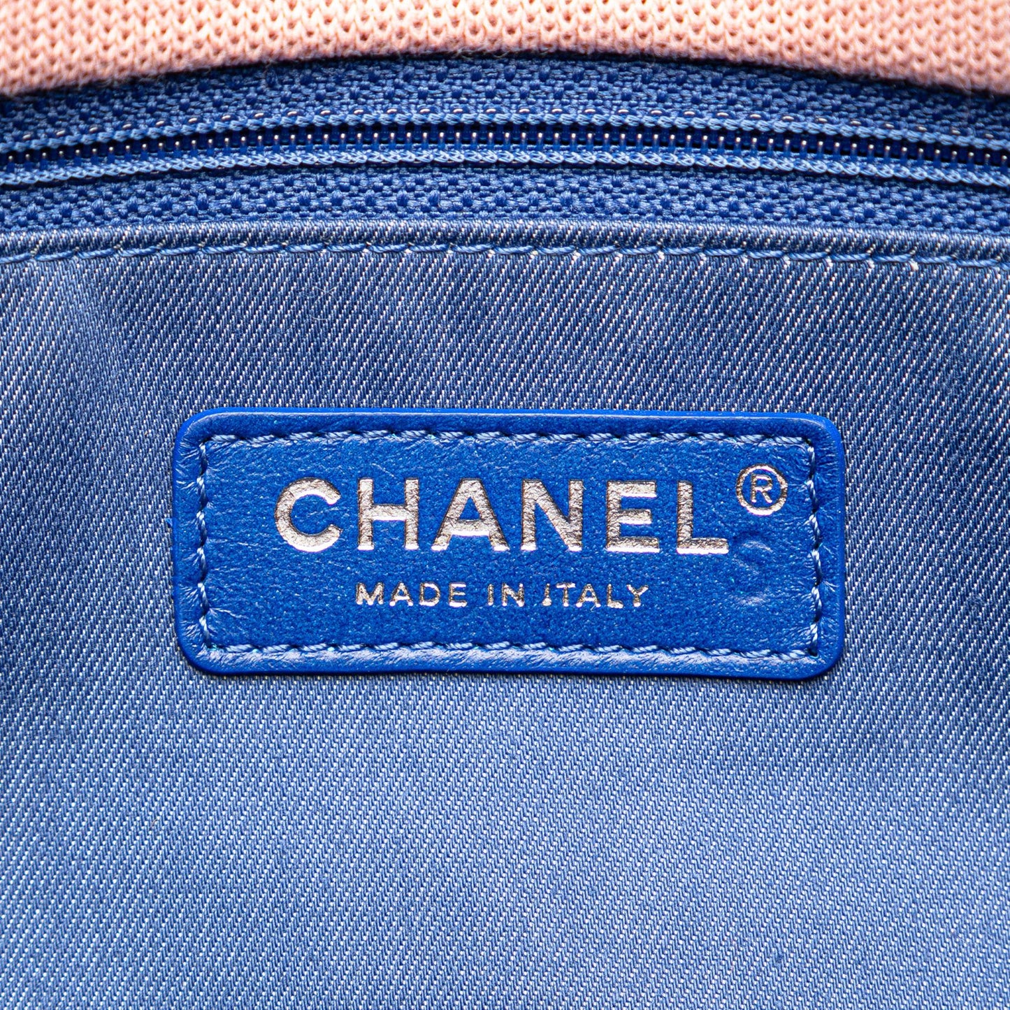 Chanel Maxi Stripe Jersey Felt and Rope Flap