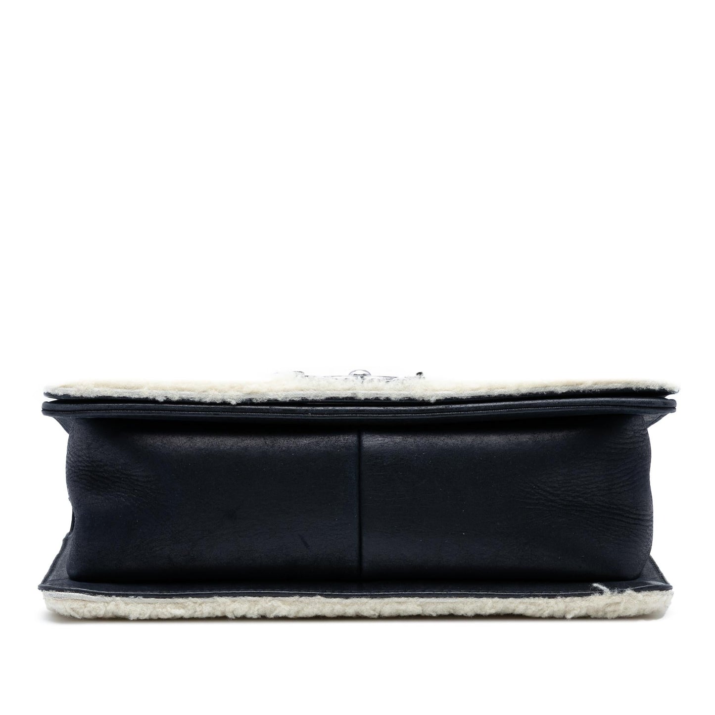 Chanel Medium Bicolor Shearling Boy Flap